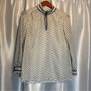 J Crew Elegant Black and White Women's Top size‎ 10